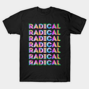 Bright 80s radical typography T-Shirt